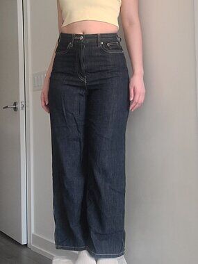 8Seconds Wide Leg Sleek Cut Denim Pants